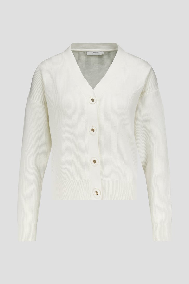 Korte ecru cardigan van Liberty Island voor Dames
