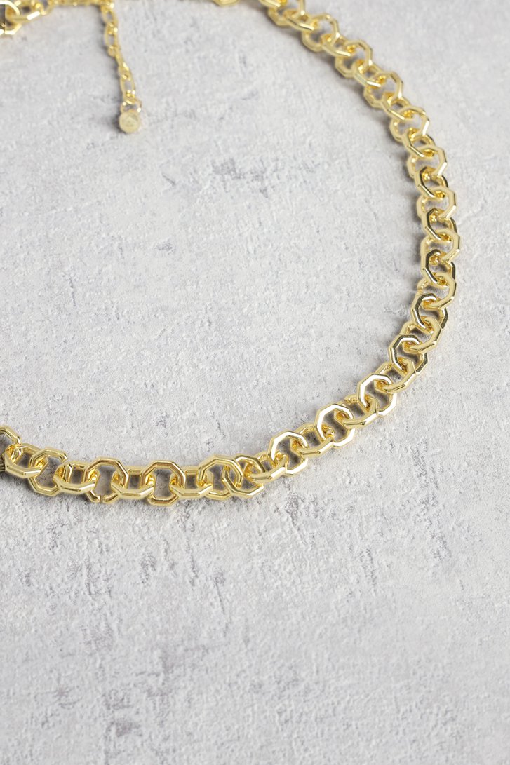 Korte gouden schakelketting van Liberty Island voor Dames