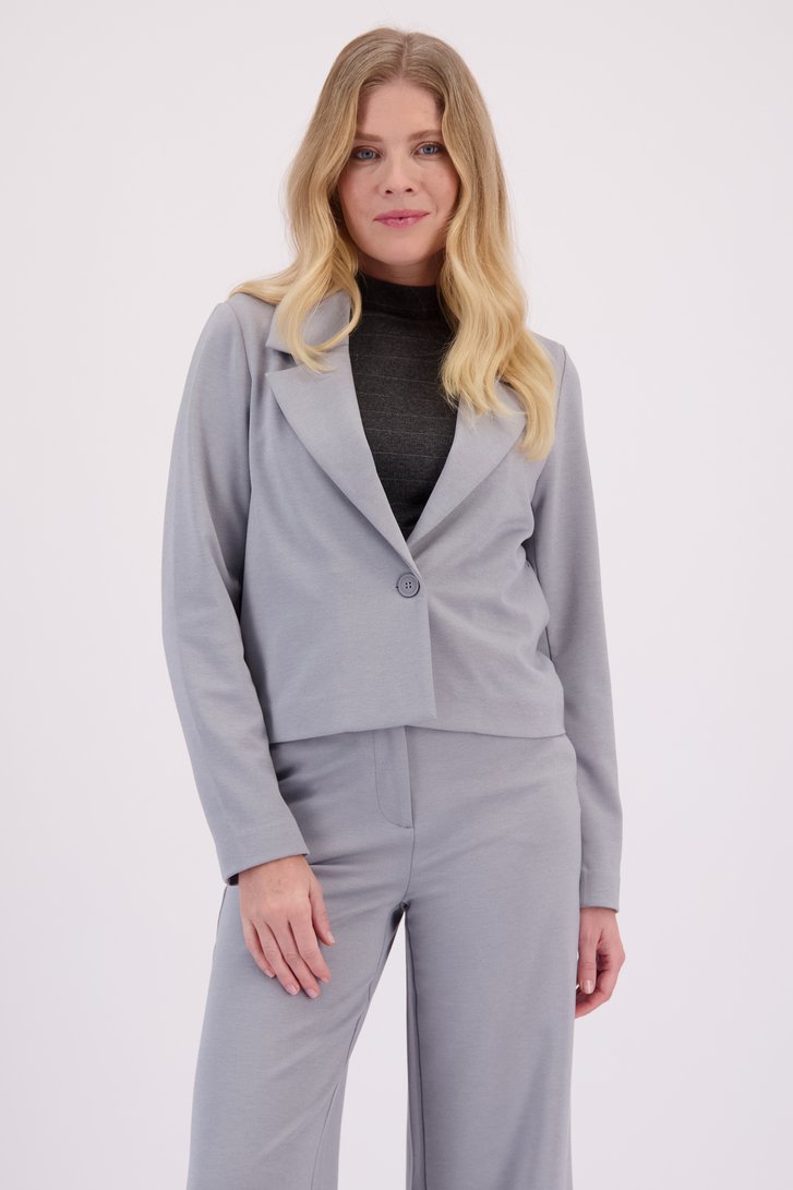 Voorkant van Korte grijze blazer door Libelle voor Dames
