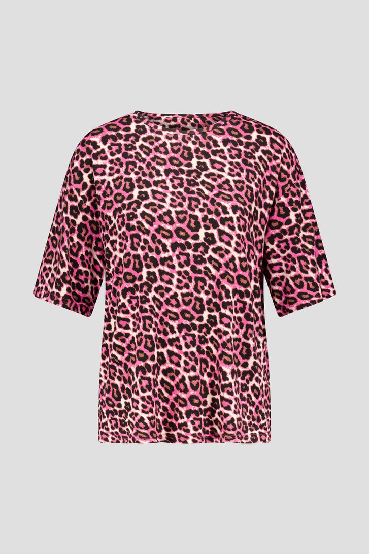 Korte roze pyjamaset met luipaardprint van Liberty Island voor Dames