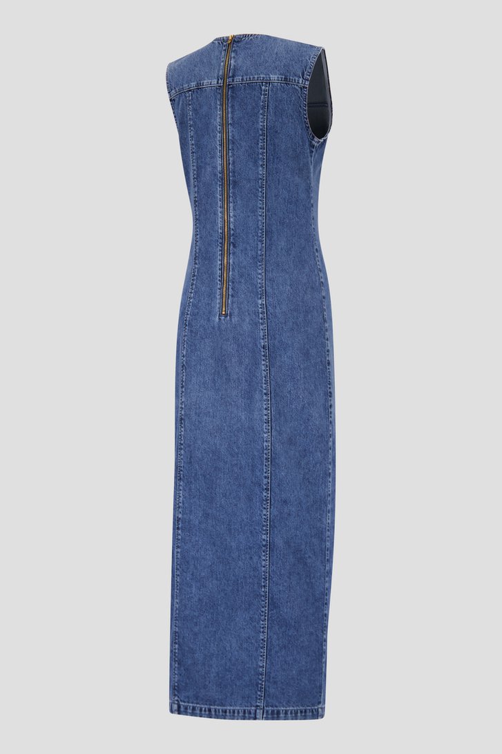 Lang blauw jeanskleedje met split van Liberty Island Denim voor Dames
