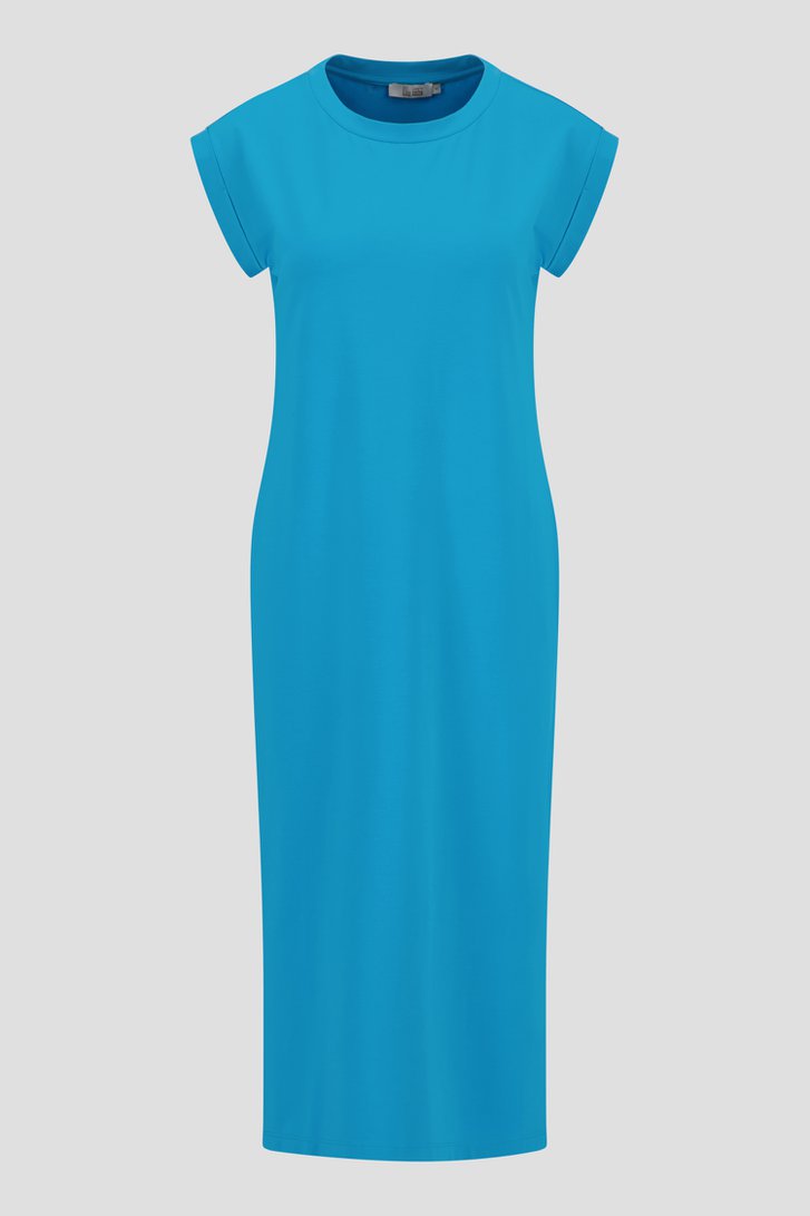 Lang blauw kleedje met splitjes van Liberty Loving nature voor Dames