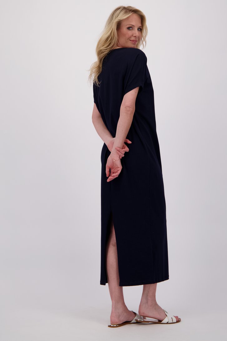 Lang donkerblauw kleedje met split van AC by Annelien Coorevits voor Dames