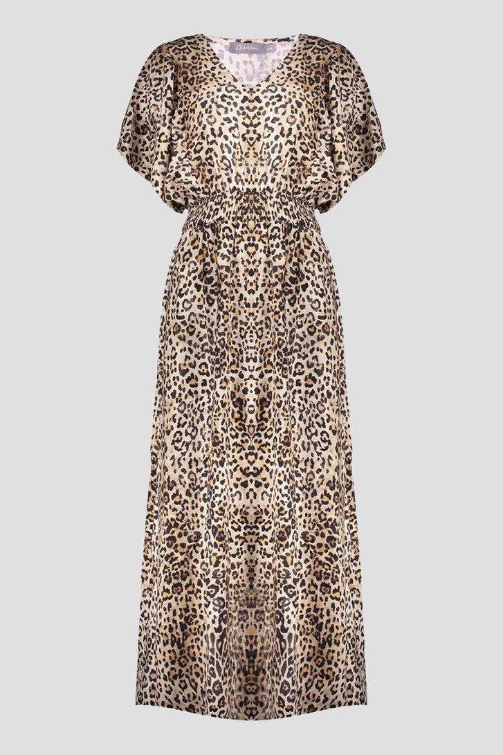 Productfoto 1 van Lang kleed met panterprint  door Geisha voor Dames