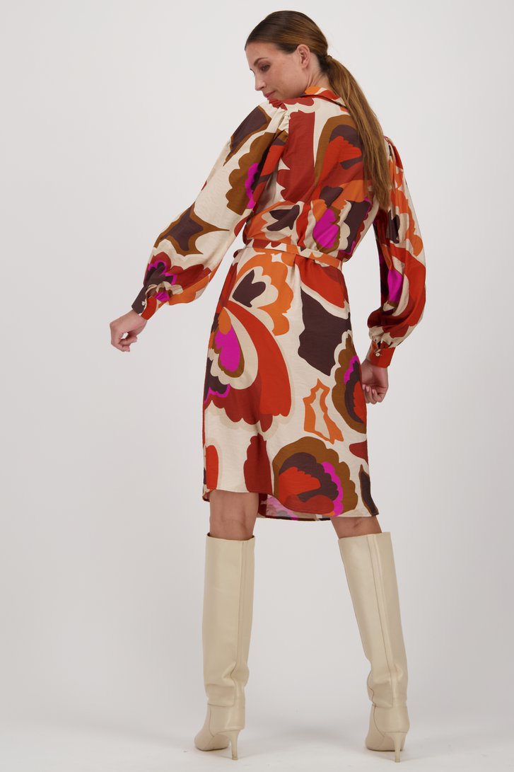 Lang kleedje met kleurrijke print van Geisha voor Dames