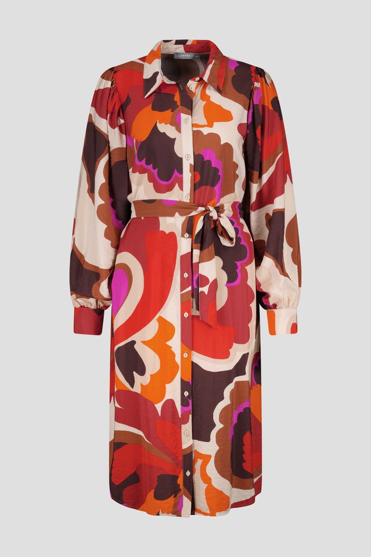 Lang kleedje met kleurrijke print van Geisha voor Dames