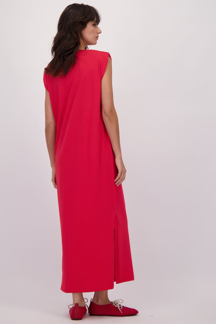Achterkant van Lang rood kleedje  door Louise voor Dames