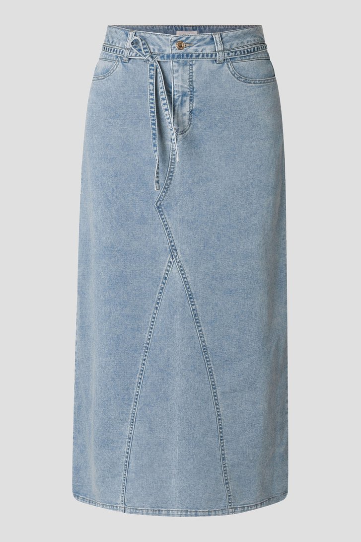 Lange blauwe jeansrok| 8030788 | Dameskleding grote maten| e5