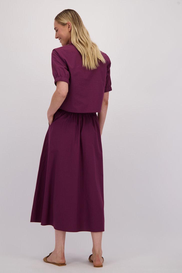 Achterkant van Lange bordeaux rok door Liberty Island voor Dames
