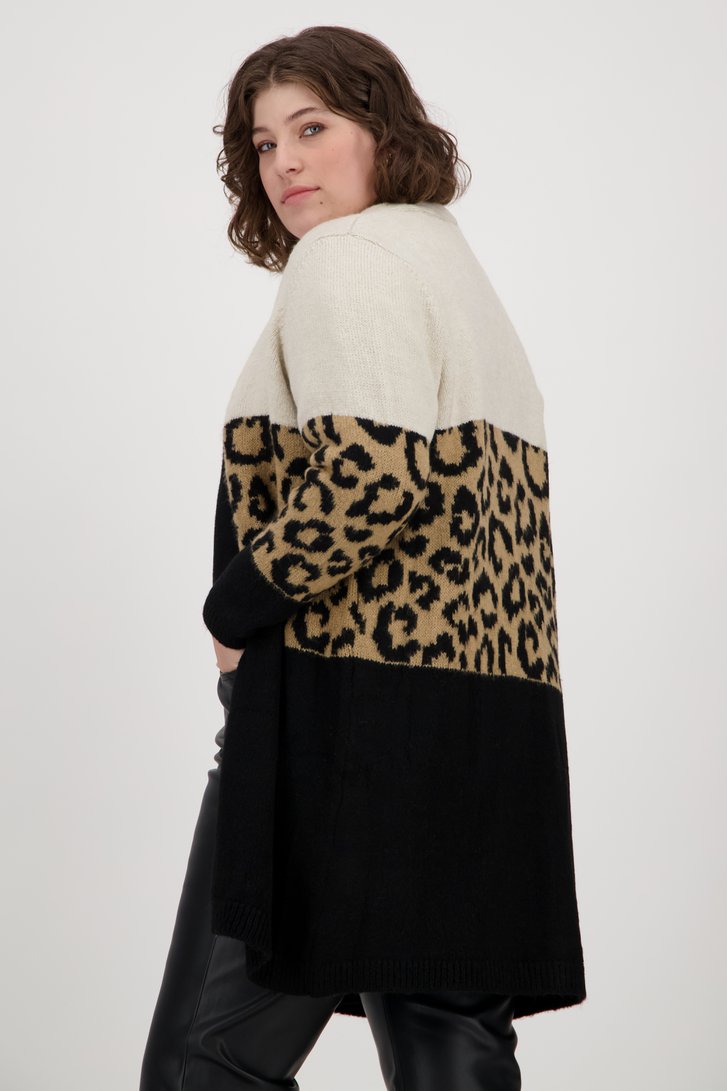 Lange cardigan met animal print van Only Carmakoma voor Dames