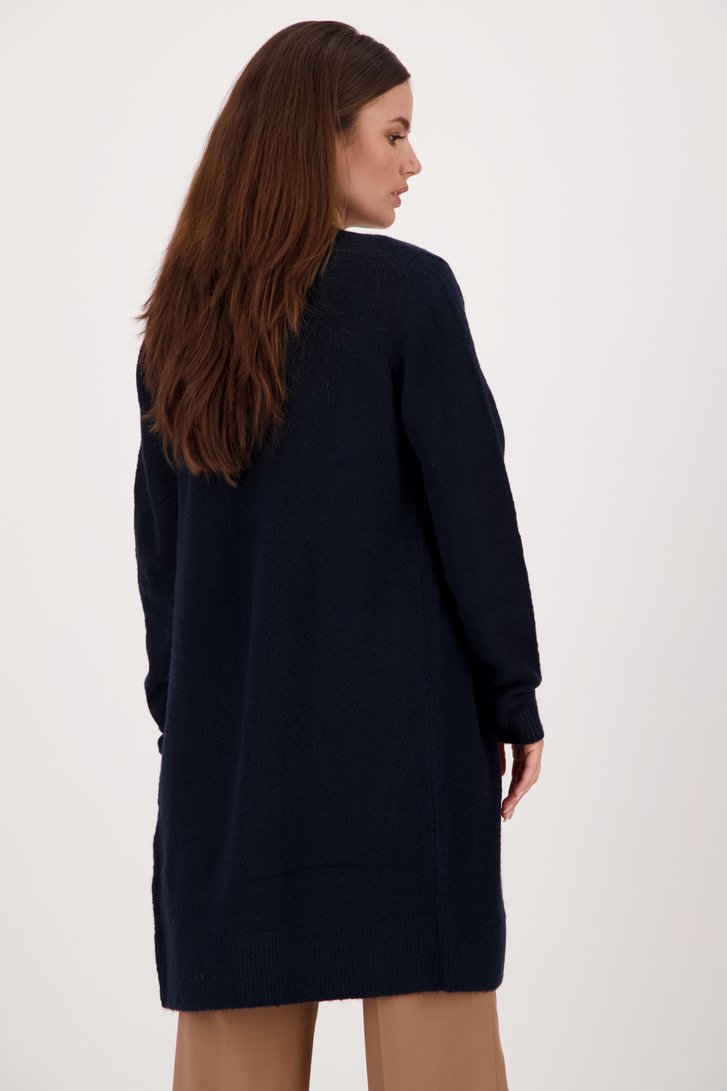 Lange donkerblauwe cardigan van Liberty Island voor Dames