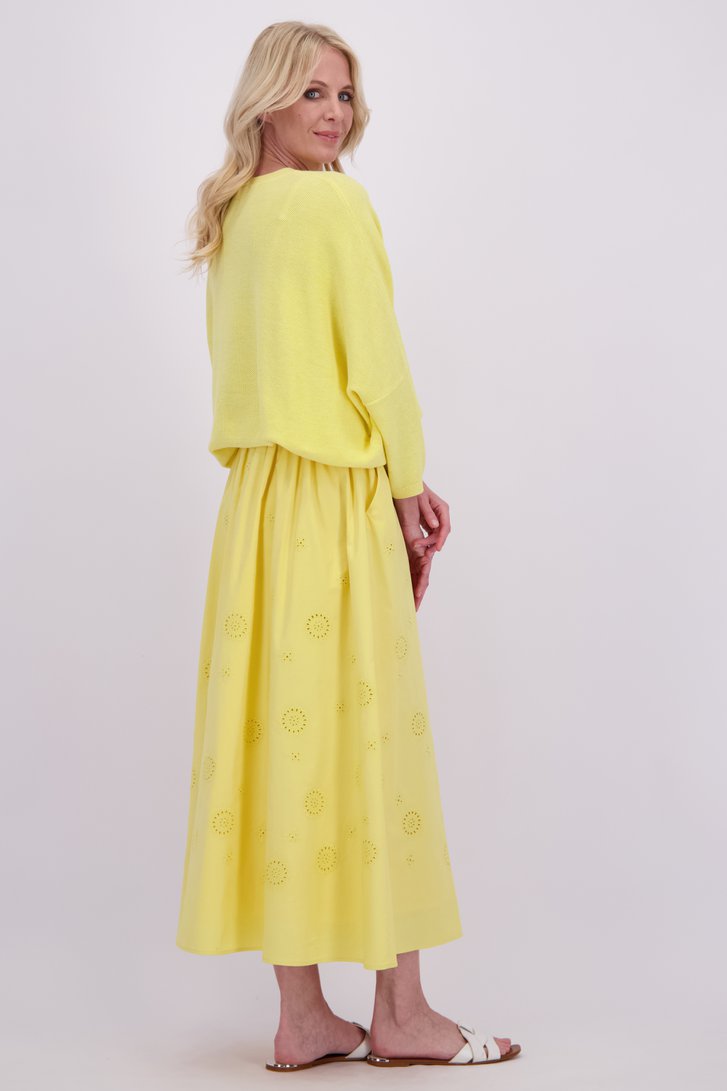 Achterkant van Lange gele rok door AC by Annelien Coorevits voor Dames