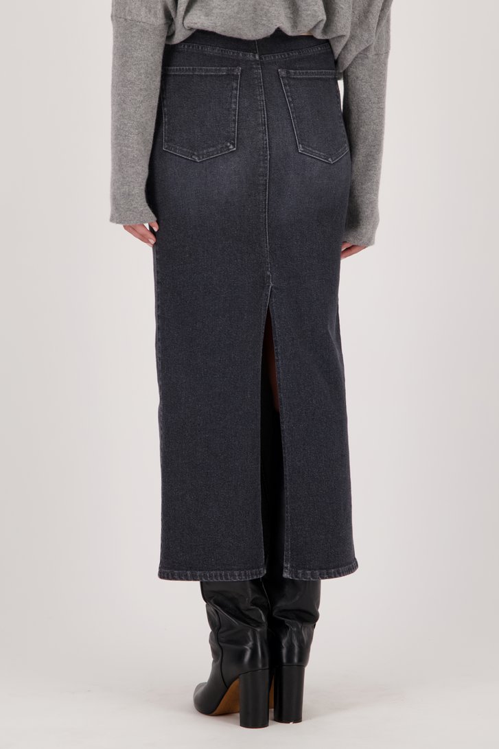Lange grijze jeansrok van AC by Annelien Coorevits voor Dames