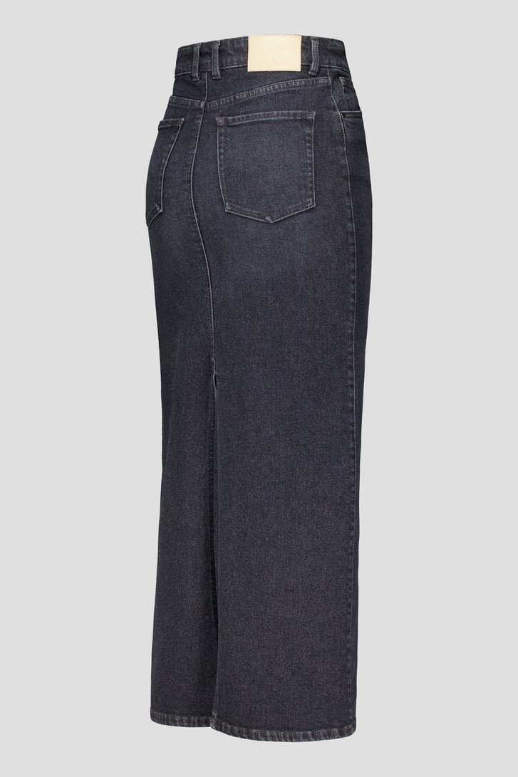 Lange grijze jeansrok van AC by Annelien Coorevits voor Dames
