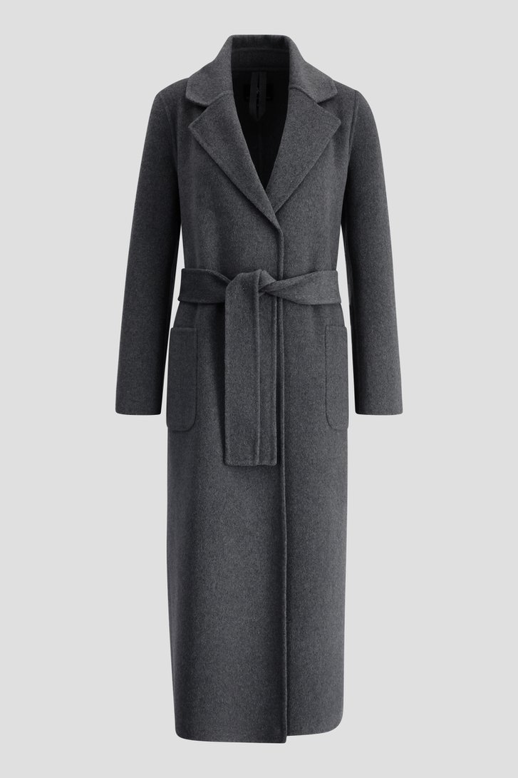 Productfoto 1 van Lange grijze mantel met striklint door AC by Annelien Coorevits voor Dames