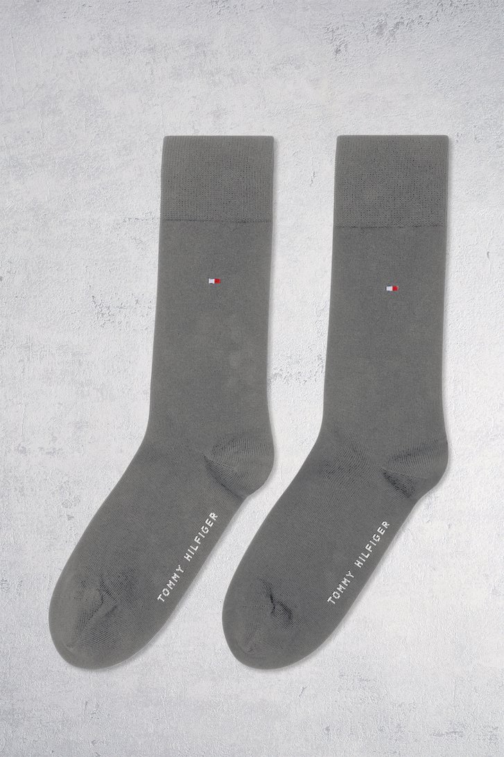 Lange grijze sokken - 2 paar van Tommy Hilfiger voor Heren