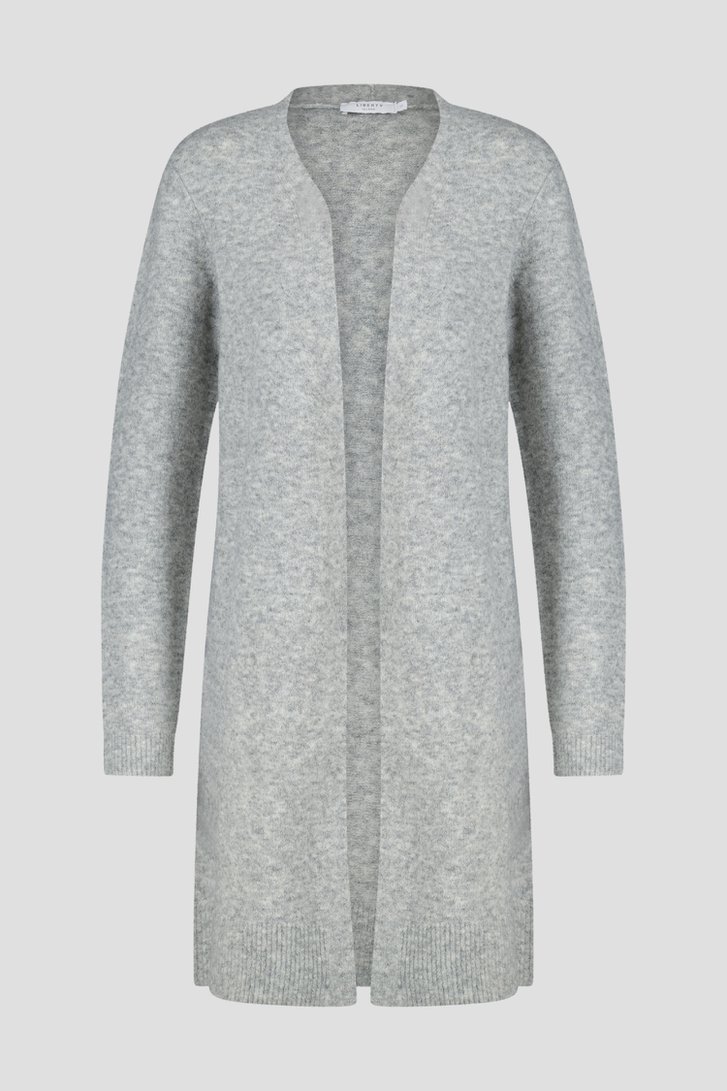 Lange lichtgrijze cardigan  van Liberty Island voor Dames
