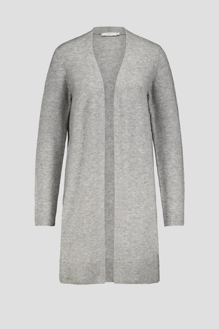 Productfoto 1 van Lange lichtgrijze cardigan zonder knopen door Liberty Island voor Dames