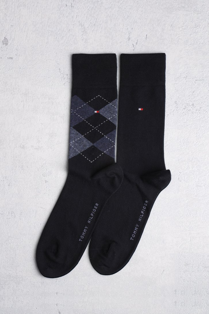 Voorkant van Lange navy sokken - 2 paar door Tommy Hilfiger voor Heren