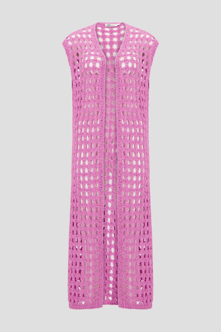 Lange roze cardigan - Louise x Tine van Louise voor Dames