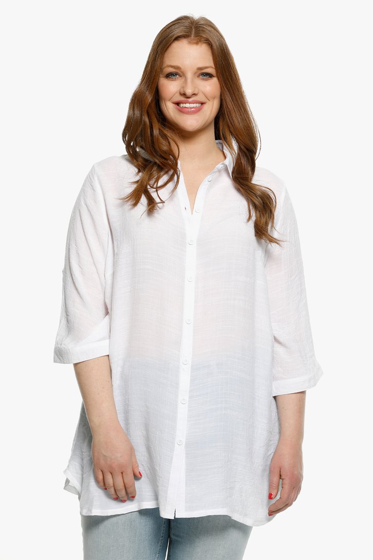 Lange witte blouse