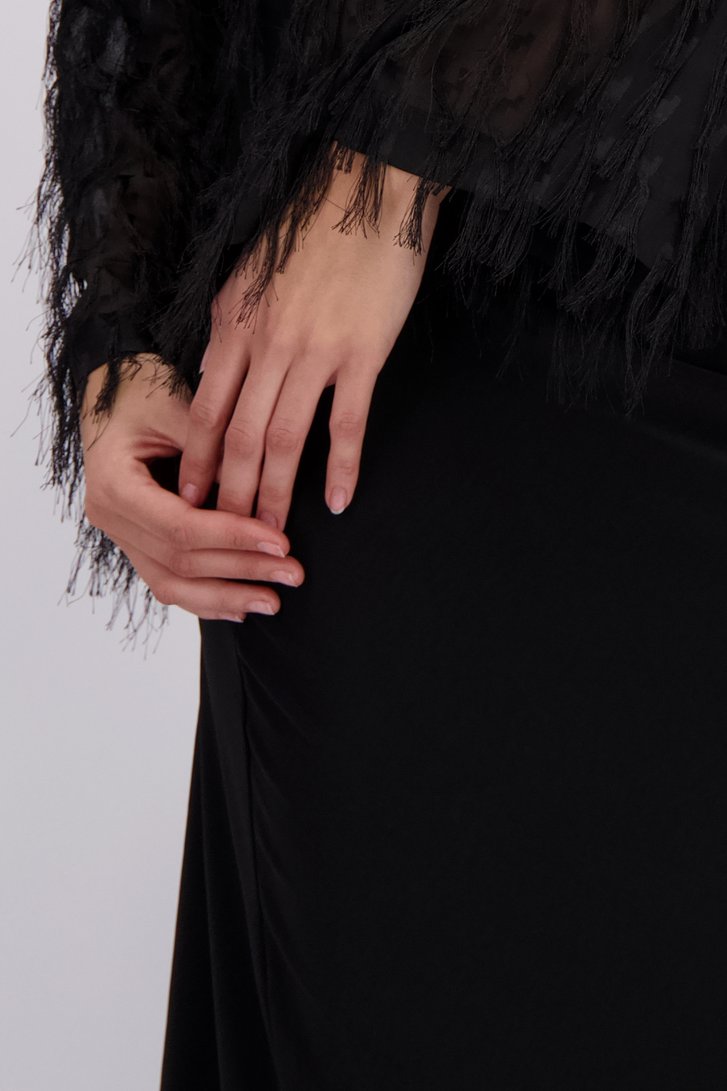 Detail van Lange zwarte rok door JDY voor Dames