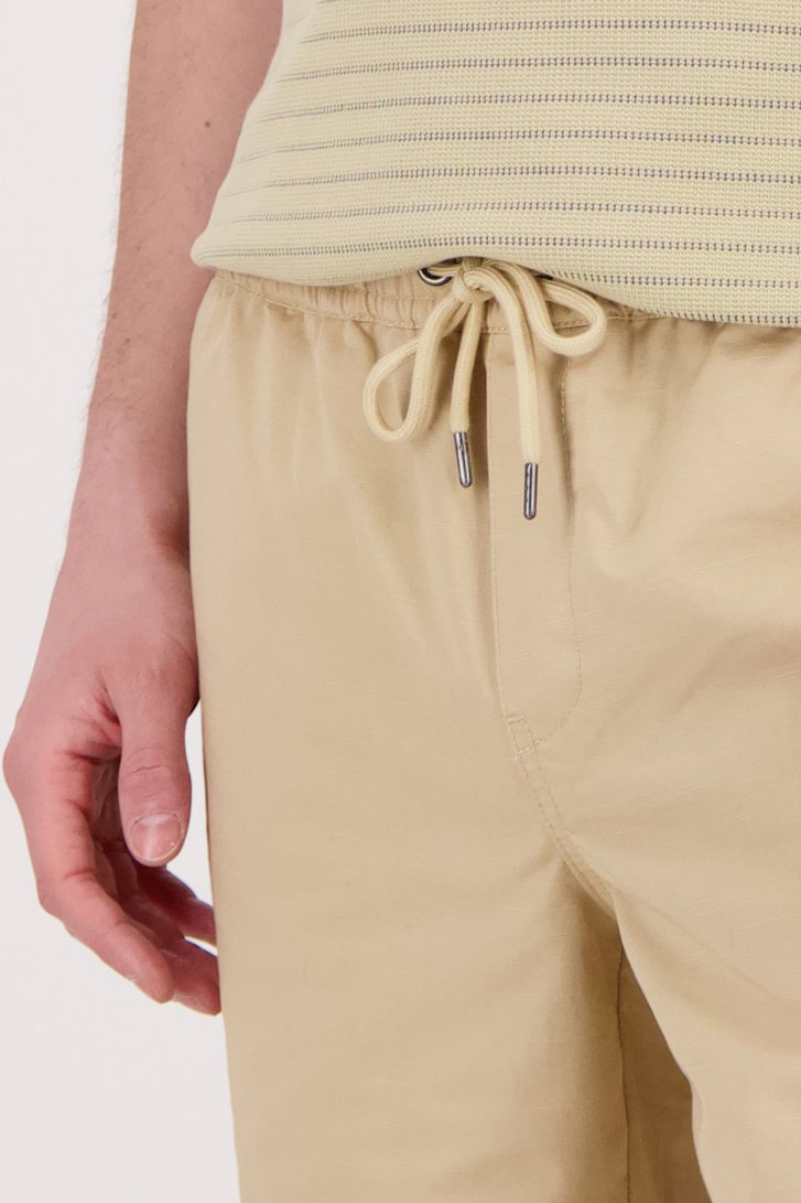 Lichtbeige bermuda met elastische tailleband van Casual Five voor Heren
