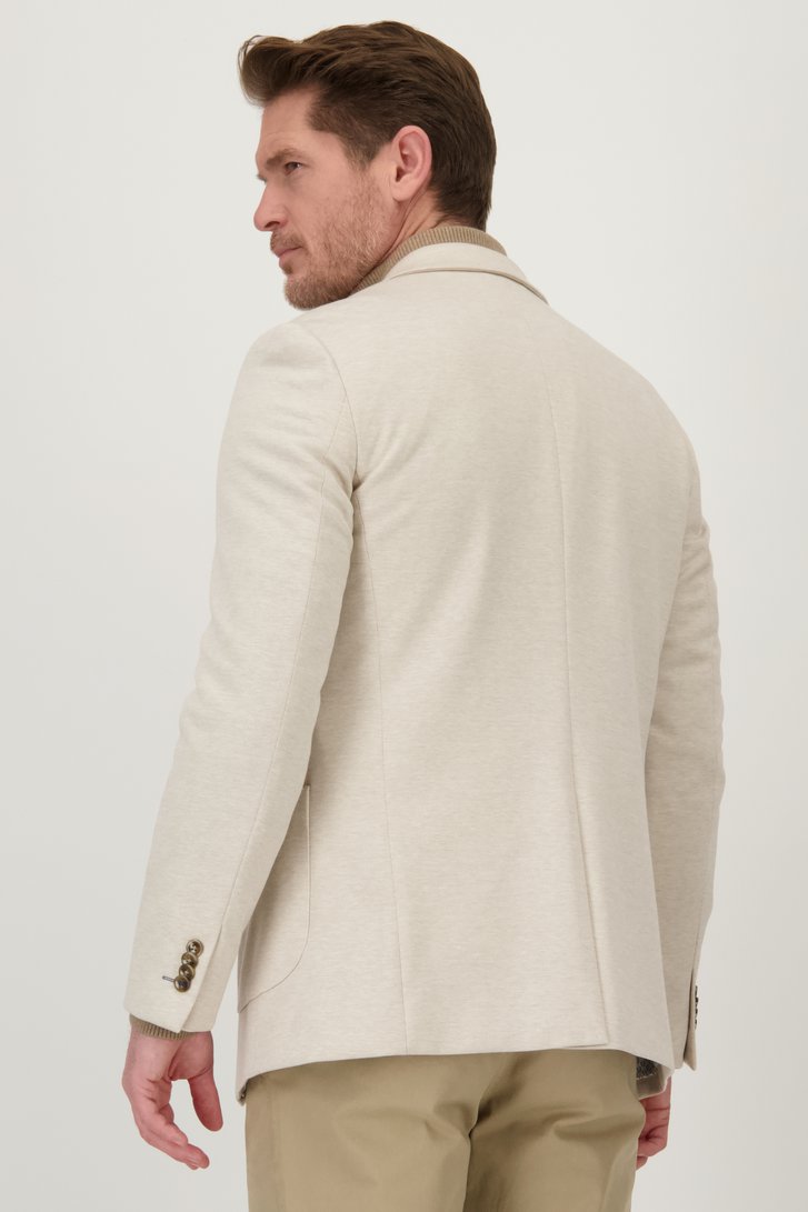 Lichtbeige blazer met bruine knopen - regular fit van Dansaert Blue voor Heren