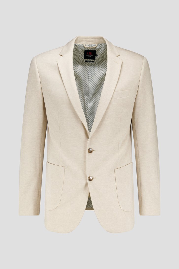 Lichtbeige blazer met bruine knopen - regular fit van Dansaert Blue voor Heren