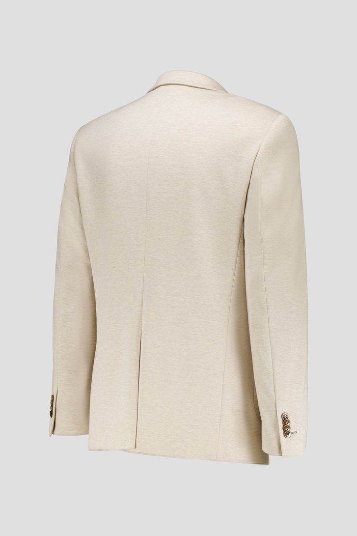Lichtbeige blazer met bruine knopen - regular fit van Dansaert Blue voor Heren