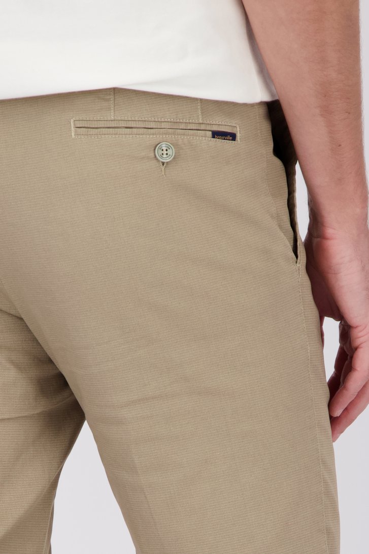 Lichtbeige chino - Vancouver - Regular fit van Brassville voor Heren