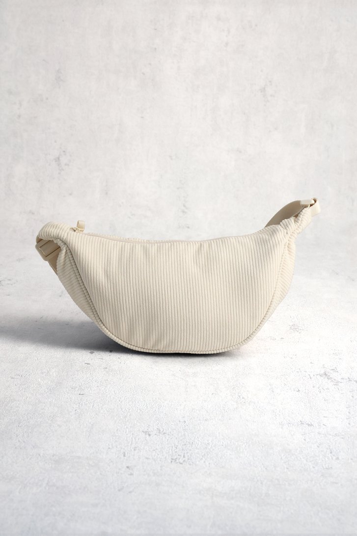 Achterkant van Lichtbeige corduroy crossbodytas door LŌVING voor Dames