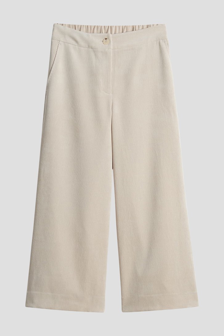 Productfoto 1 van Lichtbeige culotte in corduroy door Opus voor Dames