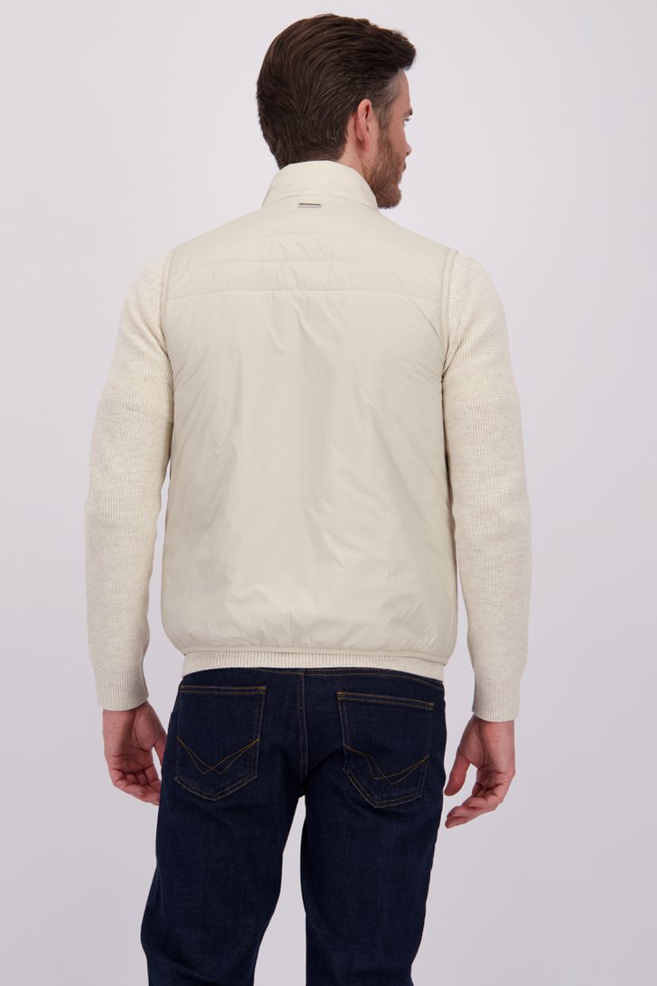 Achterkant van Lichtbeige gewatteerde bodywarmer door Upper East voor Heren