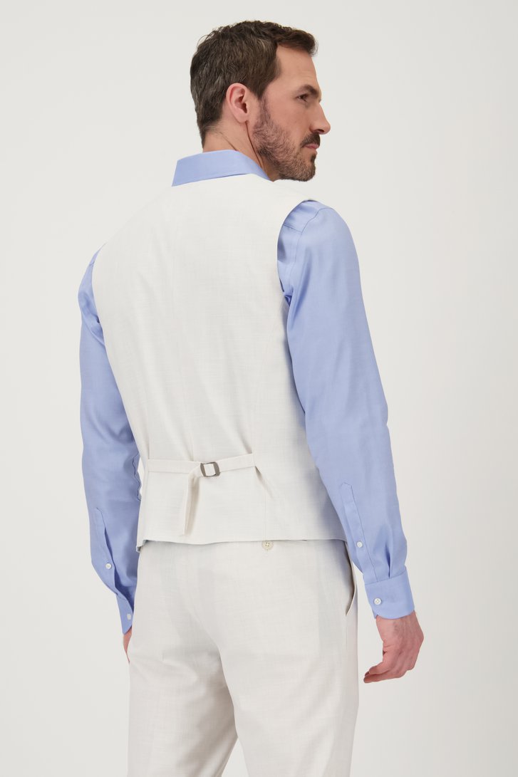 Lichtbeige gilet - Slim fit van Dansaert Black voor Heren