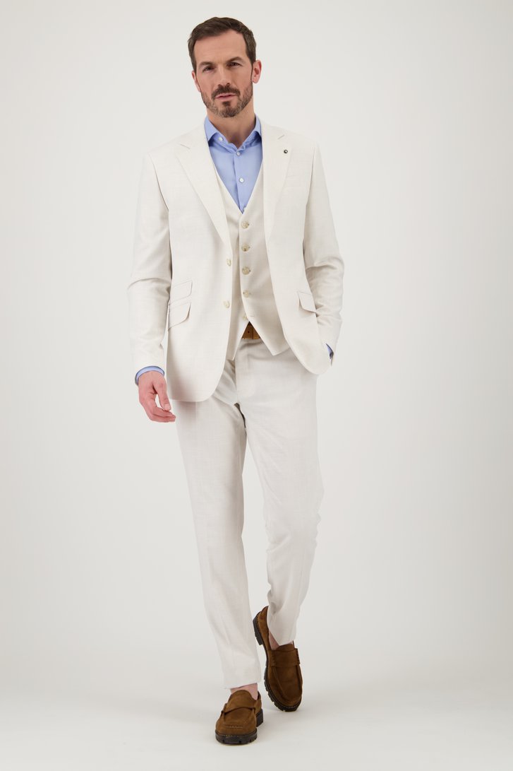 Lichtbeige gilet - Slim fit van Dansaert Black voor Heren