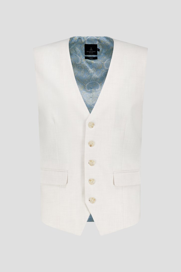 Lichtbeige gilet - Slim fit van Dansaert Black voor Heren