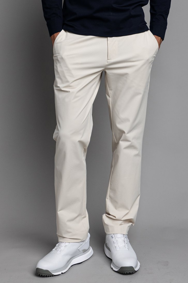 Detail van Lichtbeige golfbroek door Dansaert Golf Club voor Heren