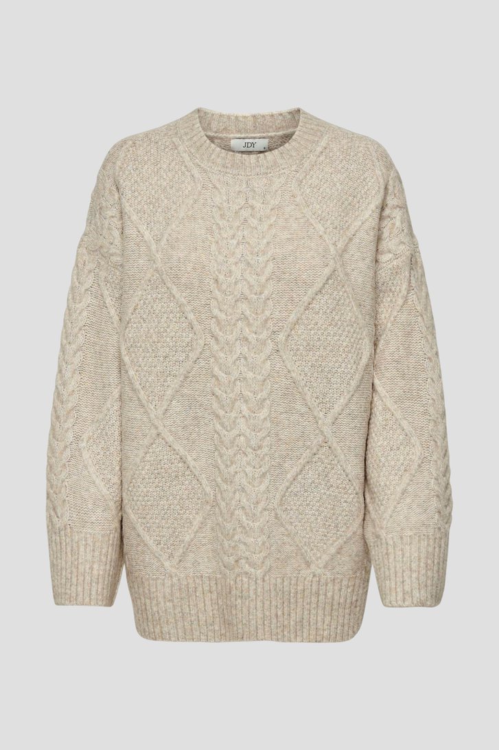 Productfoto 1 van Lichtbeige kabeltrui door JDY voor Dames
