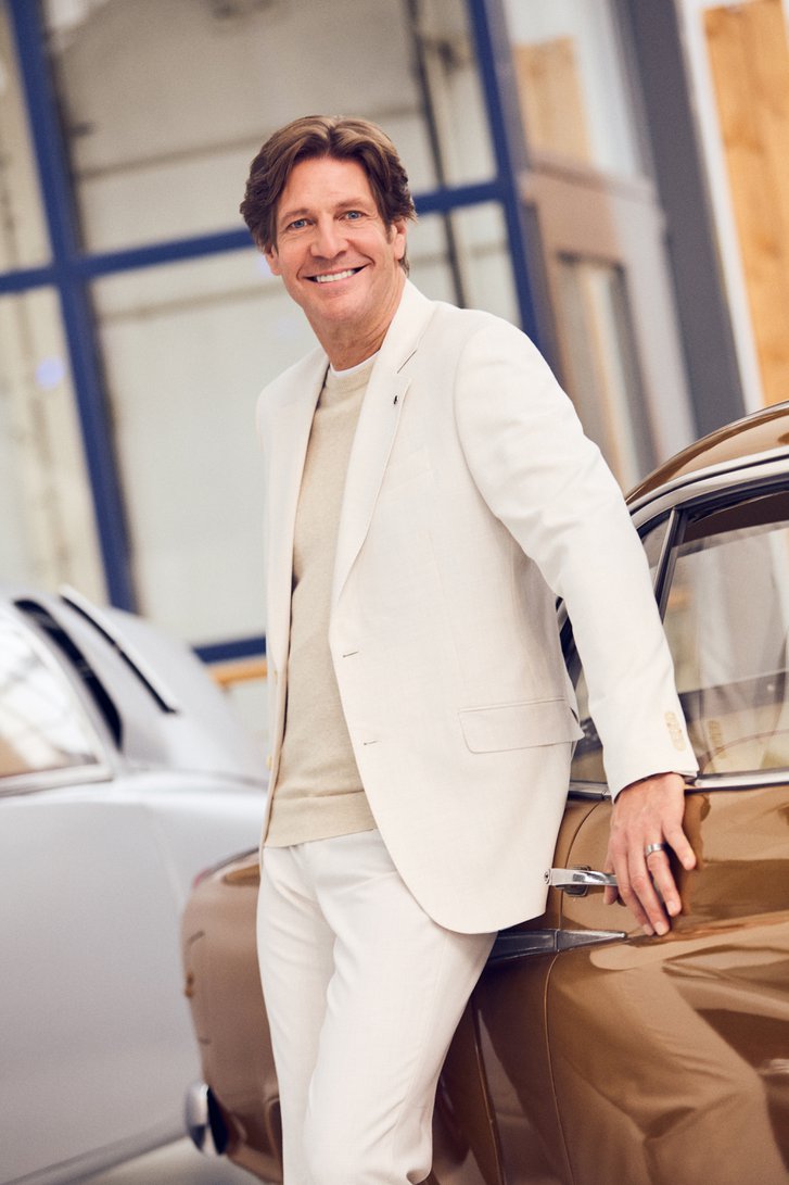 Lichtbeige kostuumvest – Slim fit  van Dansaert Black voor Heren