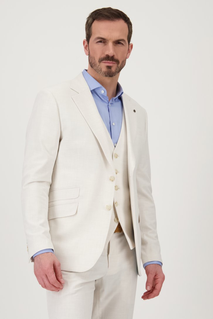 Lichtbeige kostuumvest – Slim fit  van Dansaert Black voor Heren