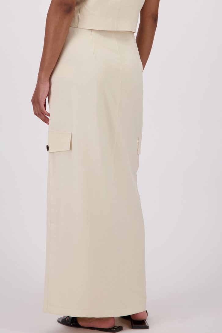 Lichtbeige maxirok met split van JDY voor Dames