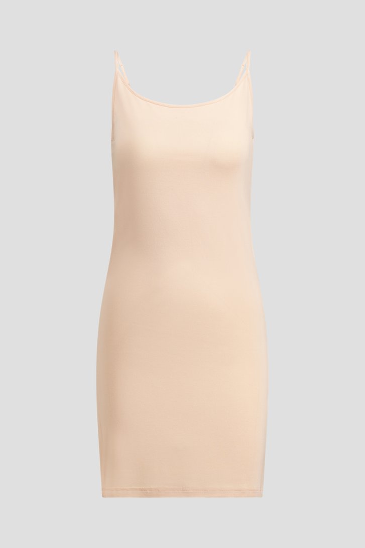 Voorkant van Lichtbeige onderkleedje met ronde hals  door Liberty Island voor Dames