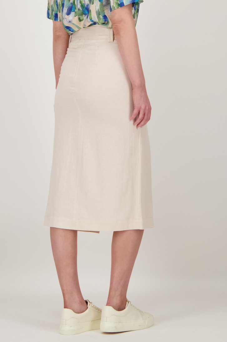 Lichtbeige rok met split van Liberty Loving nature voor Dames