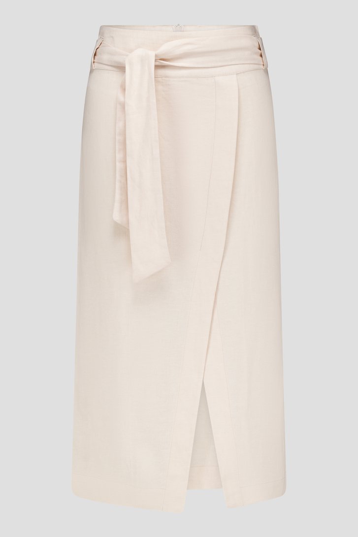 Lichtbeige rok met split van Liberty Loving nature voor Dames