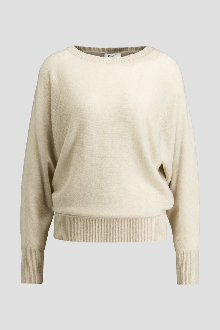 Productfoto 1 van Lichtbeige trui met wol en kasjmier door D'Auvry Studio voor Dames