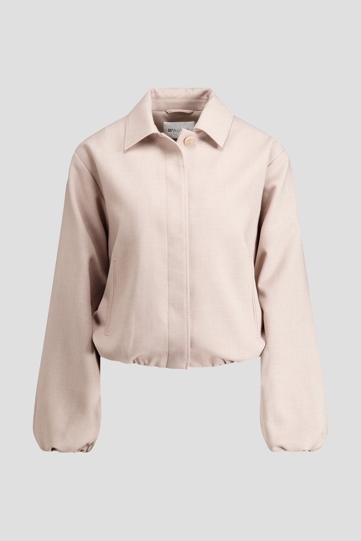 Productfoto 1 van Lichtbeige vest met hemdkraag door D'Auvry voor Dames
