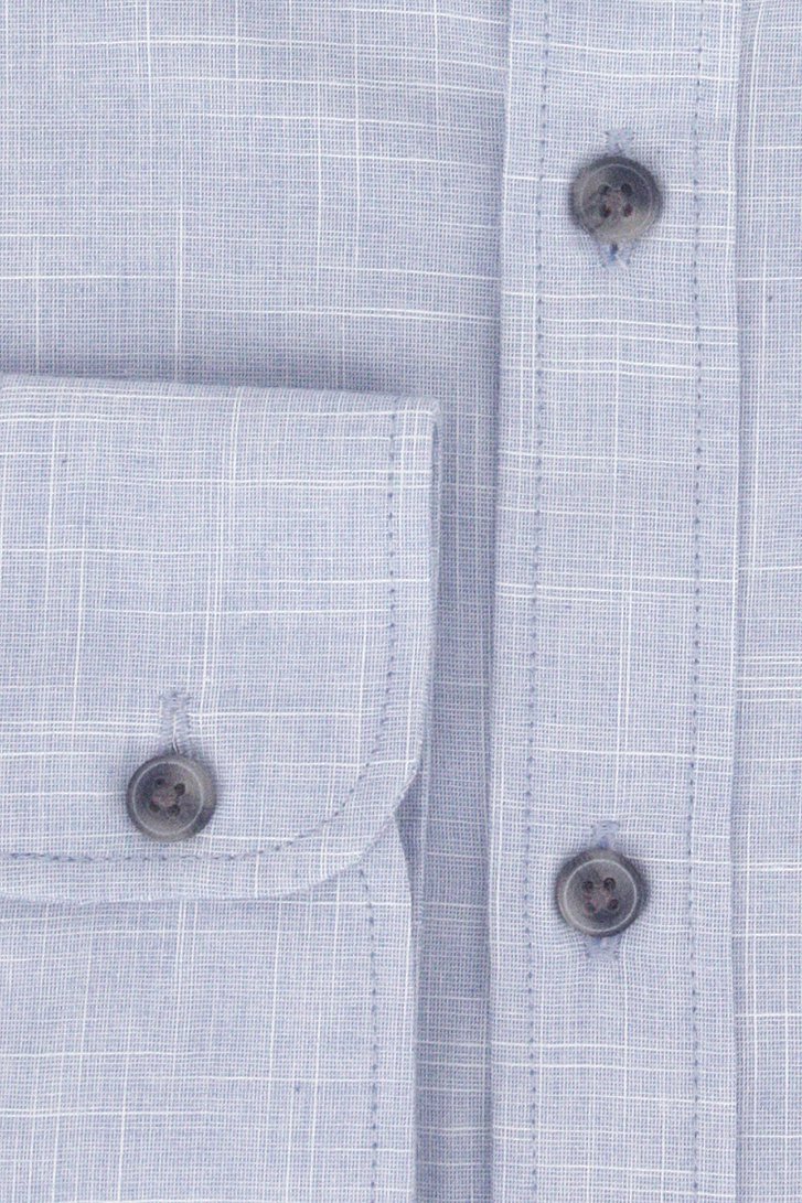 Lichtblauw, fijn gestreept hemd - Regular fit van Dansaert Blue voor Heren