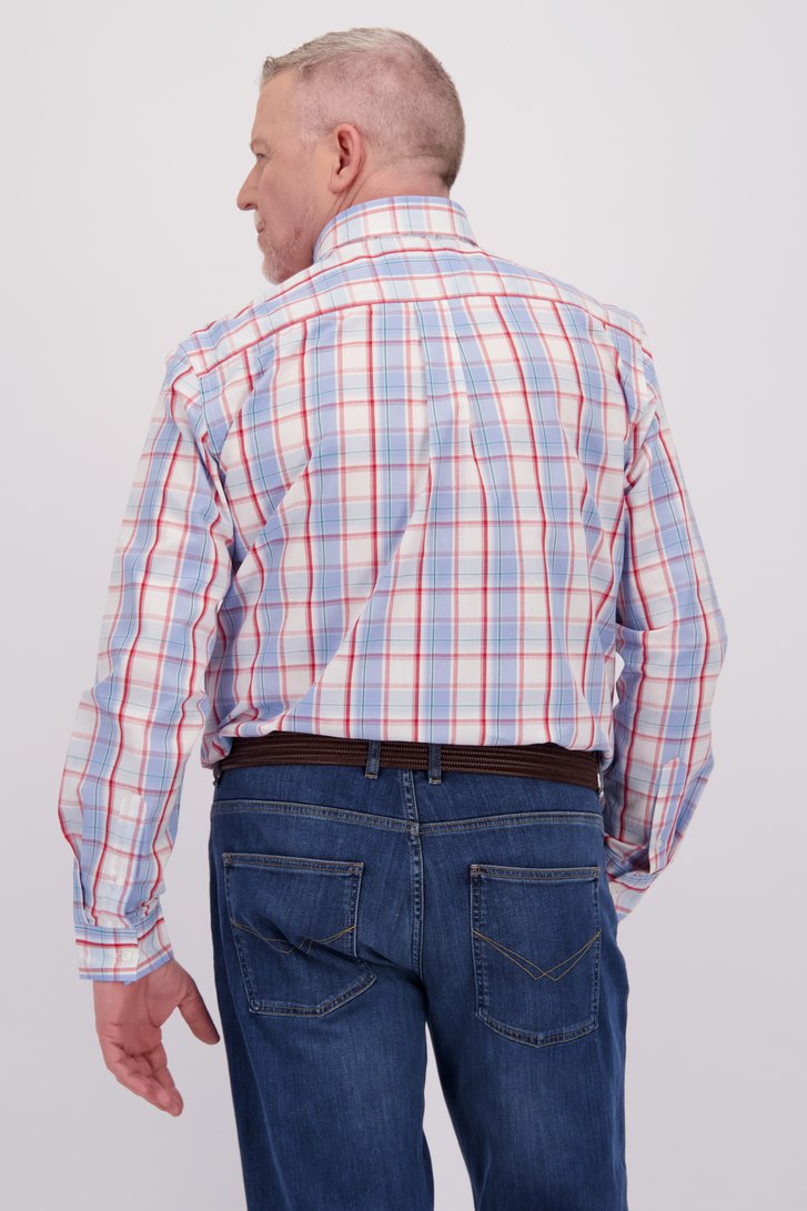 Lichtblauw geruit hemd - Comfort fit van Dansaert Blue voor Heren