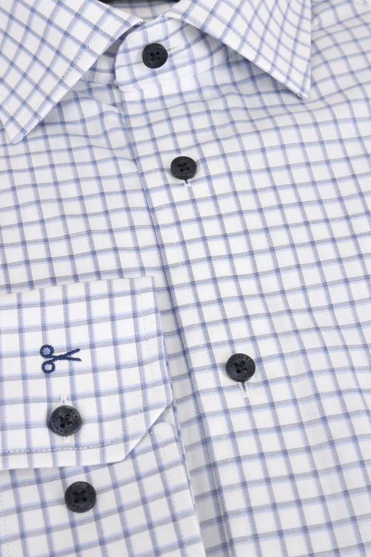 Lichtblauw  geruit hemd – Comfort fit van Dansaert Black voor Heren